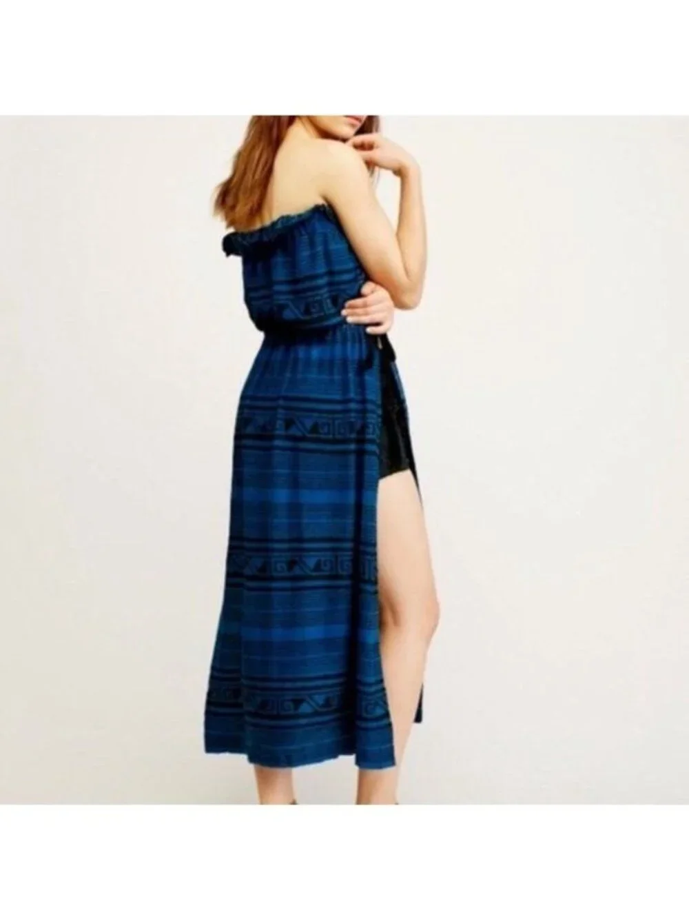 Free People New Romantics Madagascar Blue Tunic XS